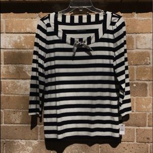 Navy and white Talbot’s top